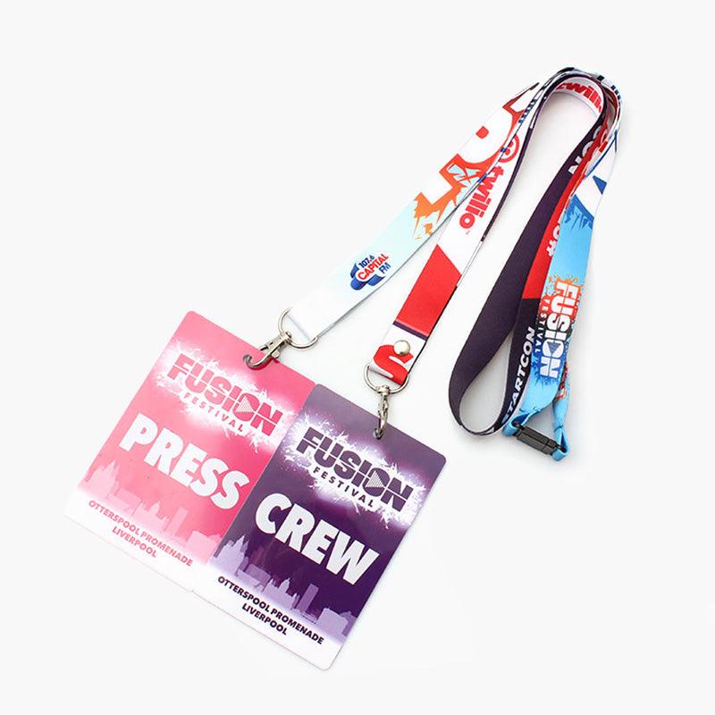 Custom Logo Full Color Lanyards - Full Color Print PVC Card
