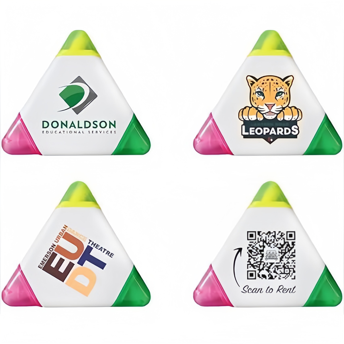 Custom Bulk Highlighters Personalized Triangle Highlighter School Supplies Promotional Items with Your Logo Text