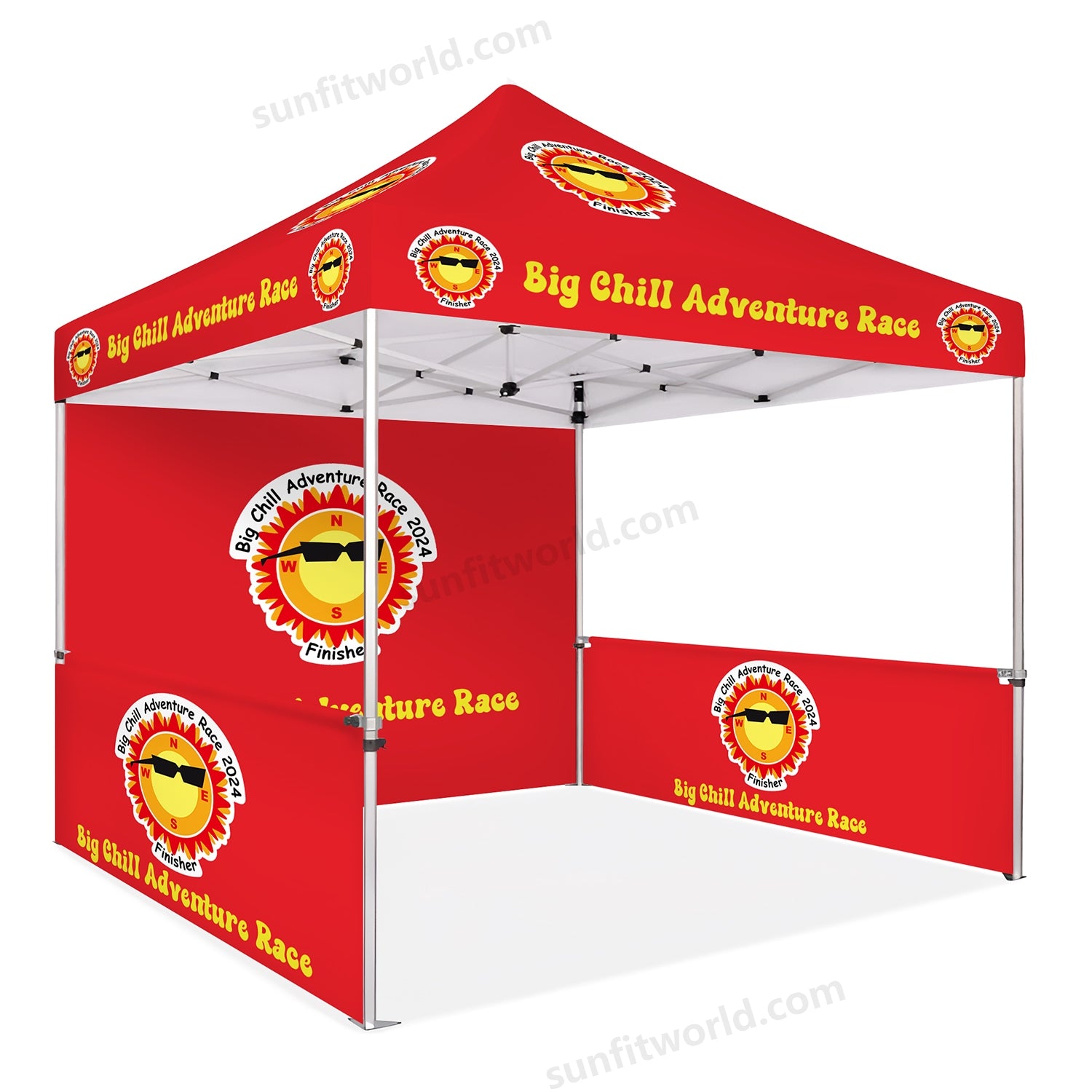 Custom Canopy Tent With Back Wall & Side Walls
