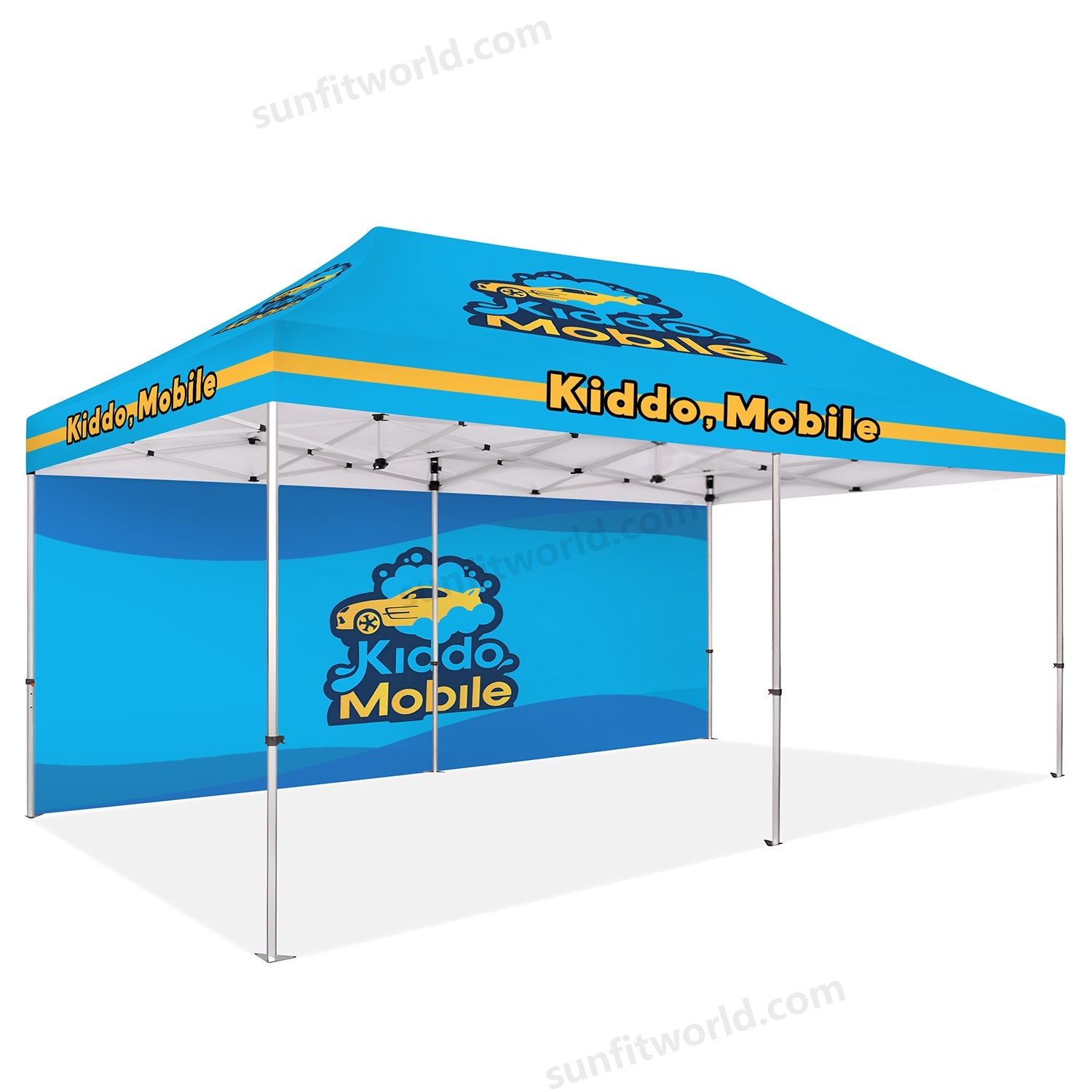 Custom Canopy Tent With Back Wall