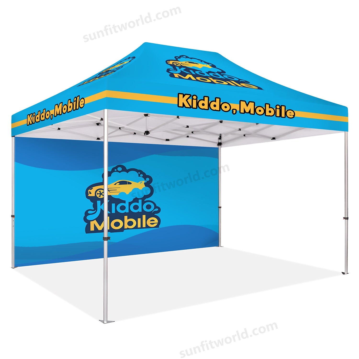 Custom Canopy Tent With Back Wall