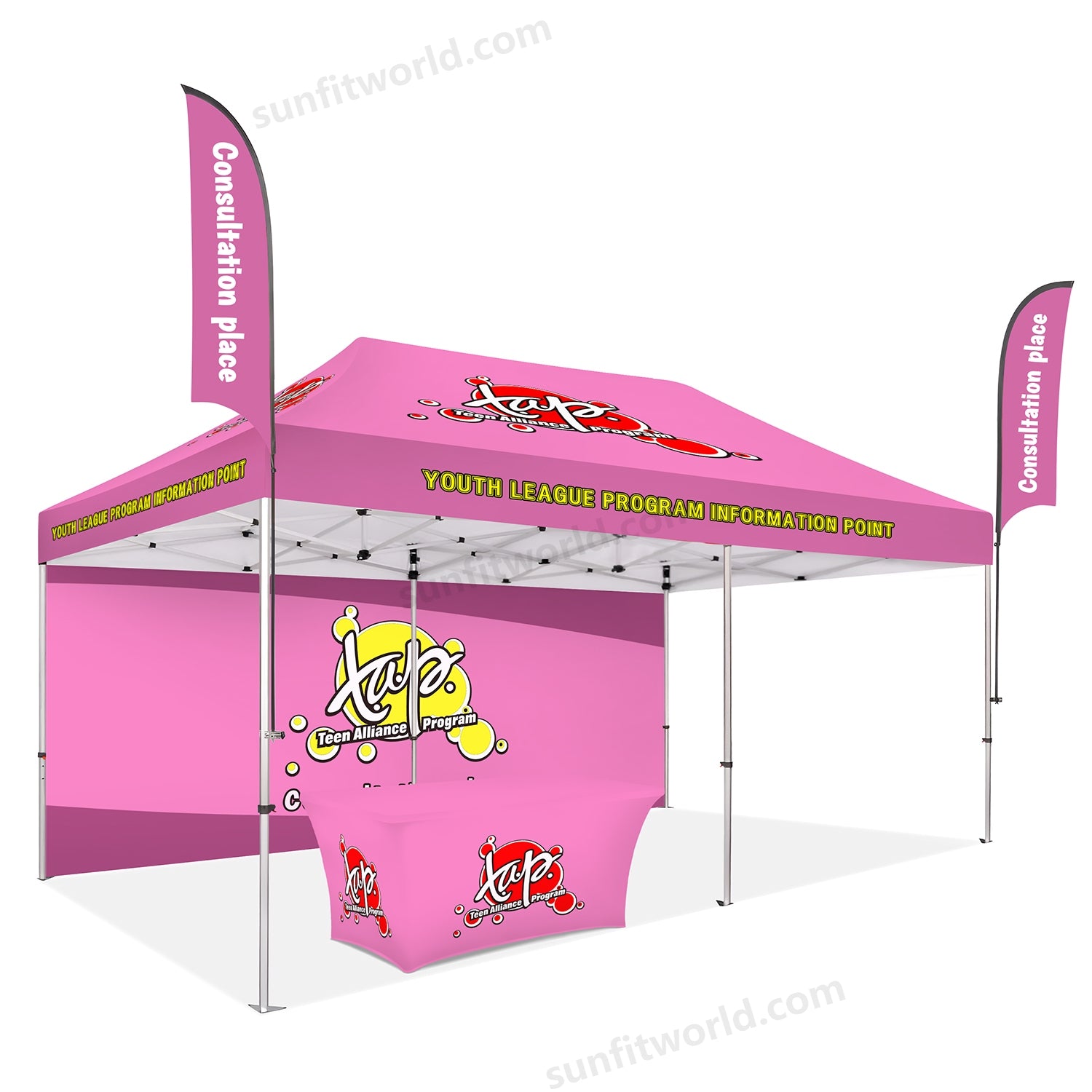 Custom Canopy Tent With Flags