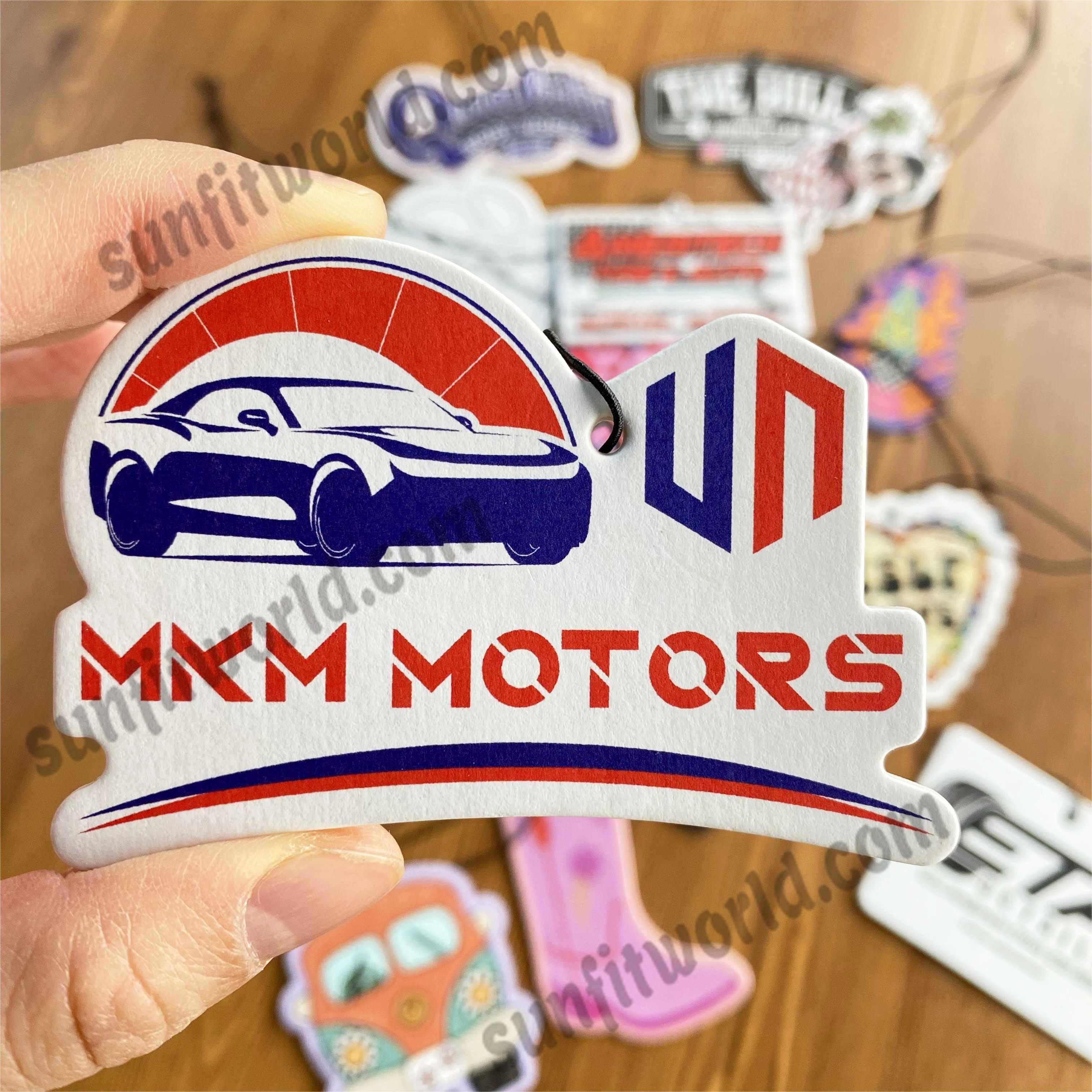 Bulk Personalized Custom Logo Car Air Freshener Logo Printed Car Decor Air Freshener