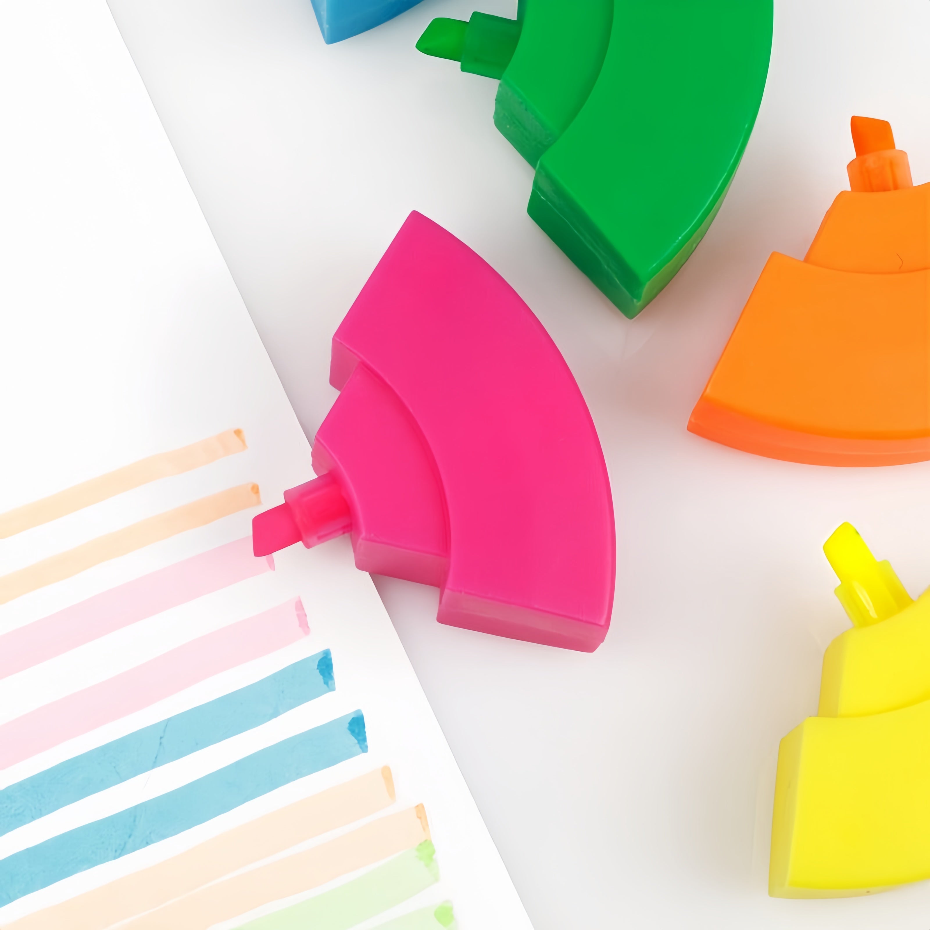 Custom Branded Promotional Round Five Color Highlighter For Office