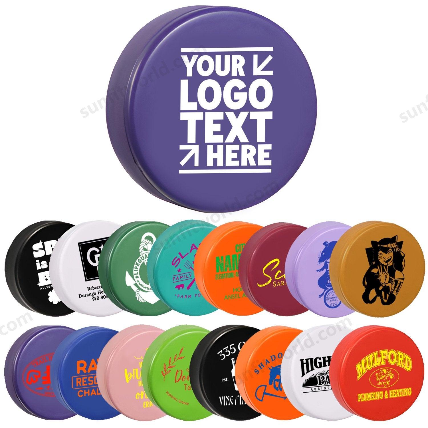 Promo Ice Hockey Puck Stress Reliever Custom Printed Logo Foam Ball