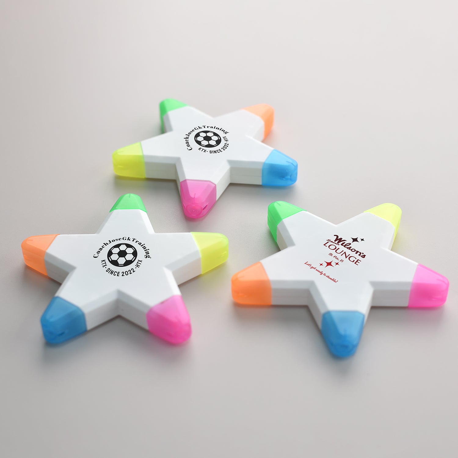 Custom Logo 5-in-1 Promotional Star Shape Highlighters Marker Pen