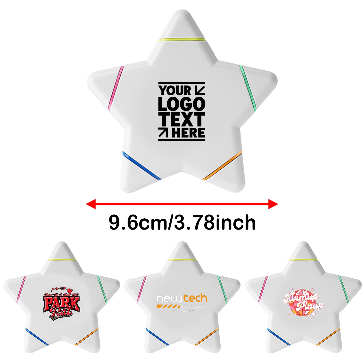 Custom 5-in-1 Promotional Imprinted Star Highlighters Pen For Gift