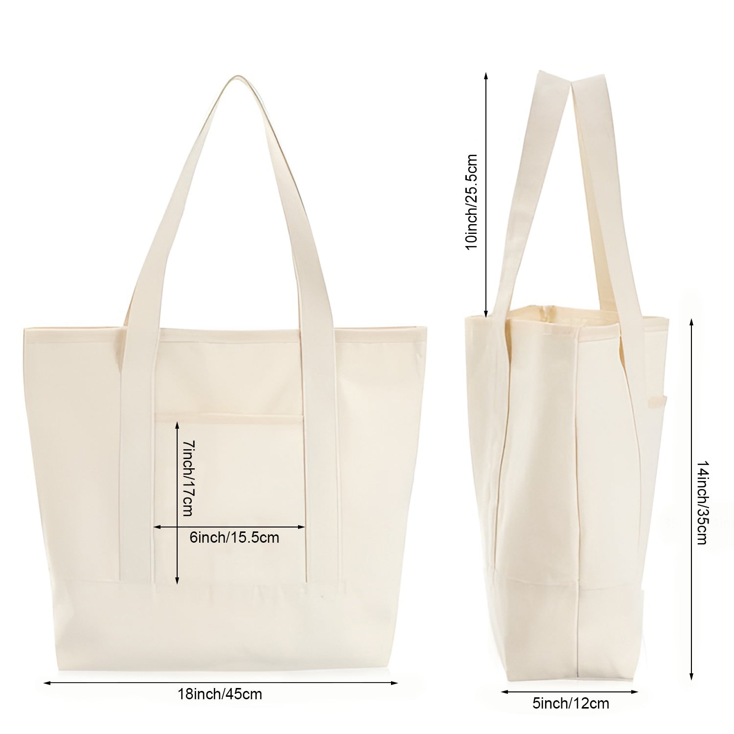 Custom Canvas Tote Bag with Zipper | Bulk Logo Tote Bags for Corporate Gifts