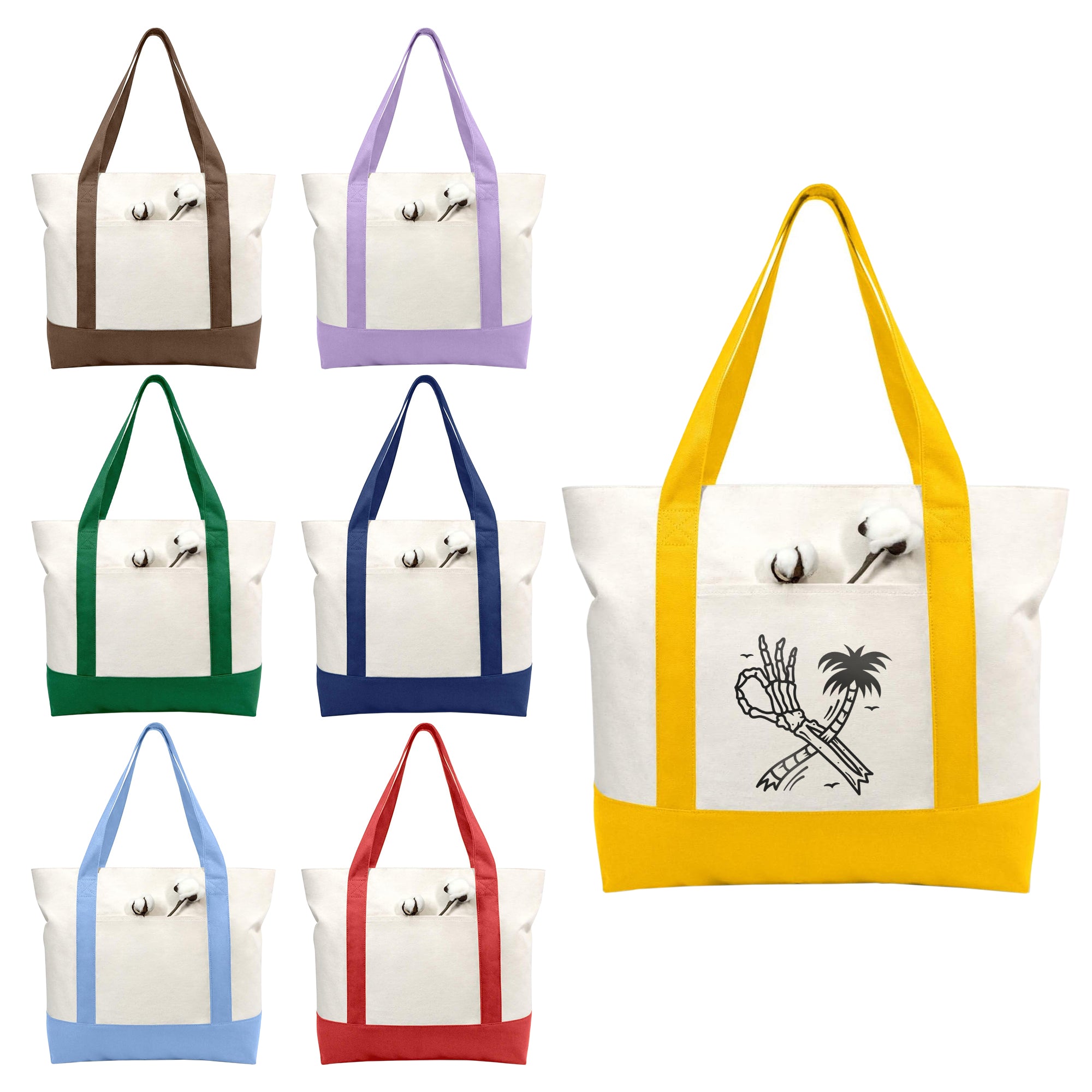 Canvas Tote Bag with Zipper | Custom Logo Tote Bags for Events and Promotions