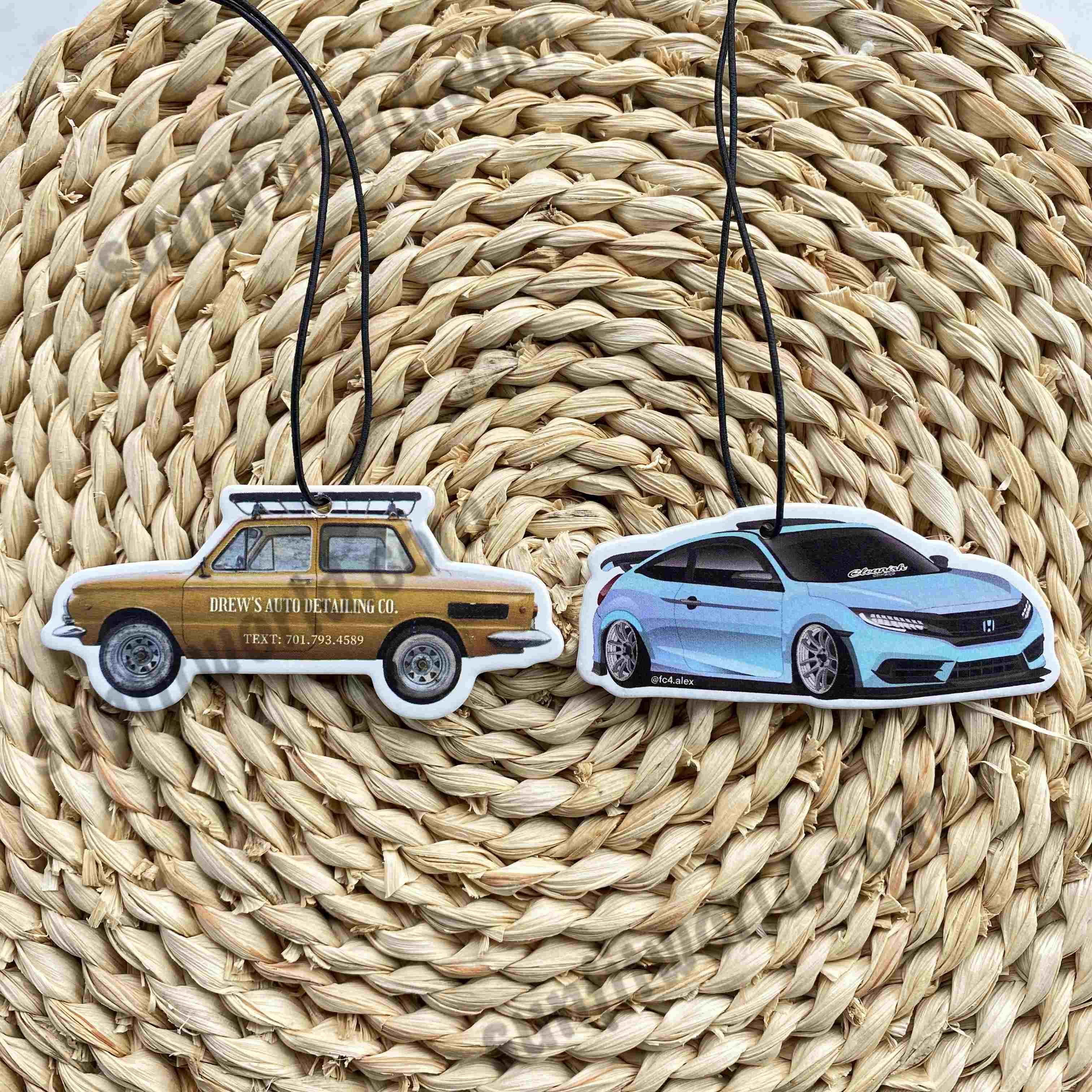Custom Air Freshener Car Hang Scent Logo Freshener With Header Card Option