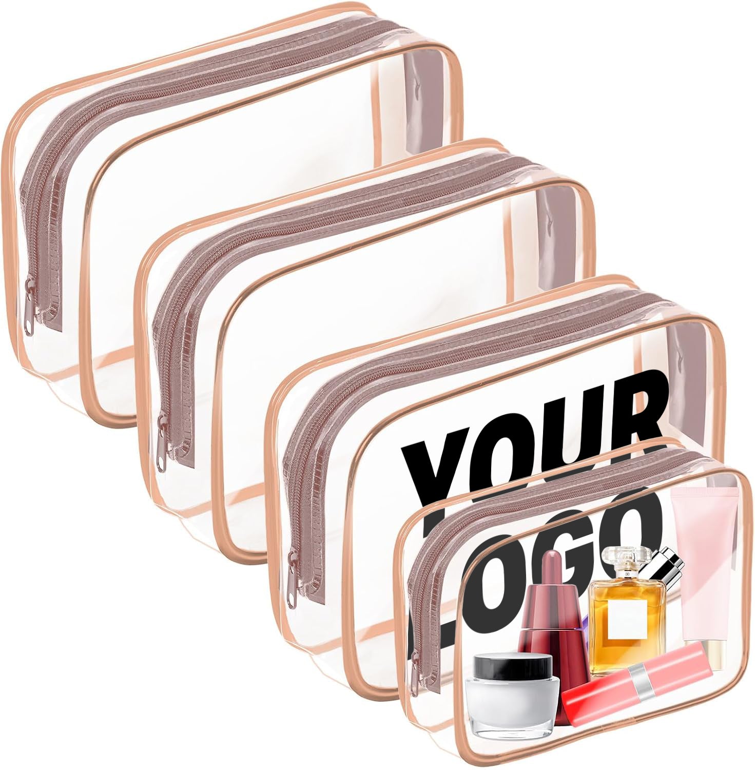 Wholesale Custom Logo Clear Travel Toiletry Bag Set