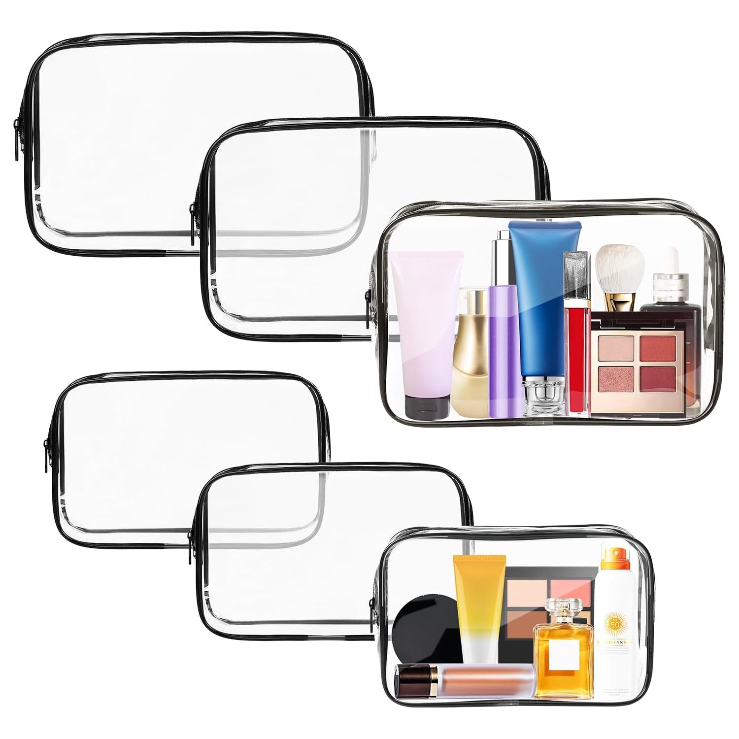 Wholesale Custom Logo Clear Travel Toiletry Bag Set