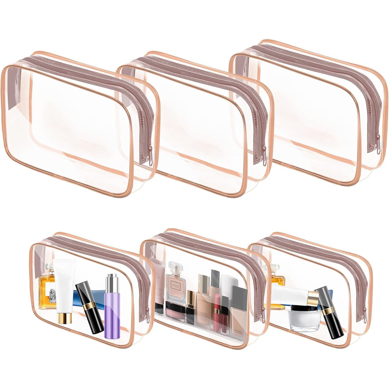 Wholesale Custom Logo Clear Travel Toiletry Bag Set