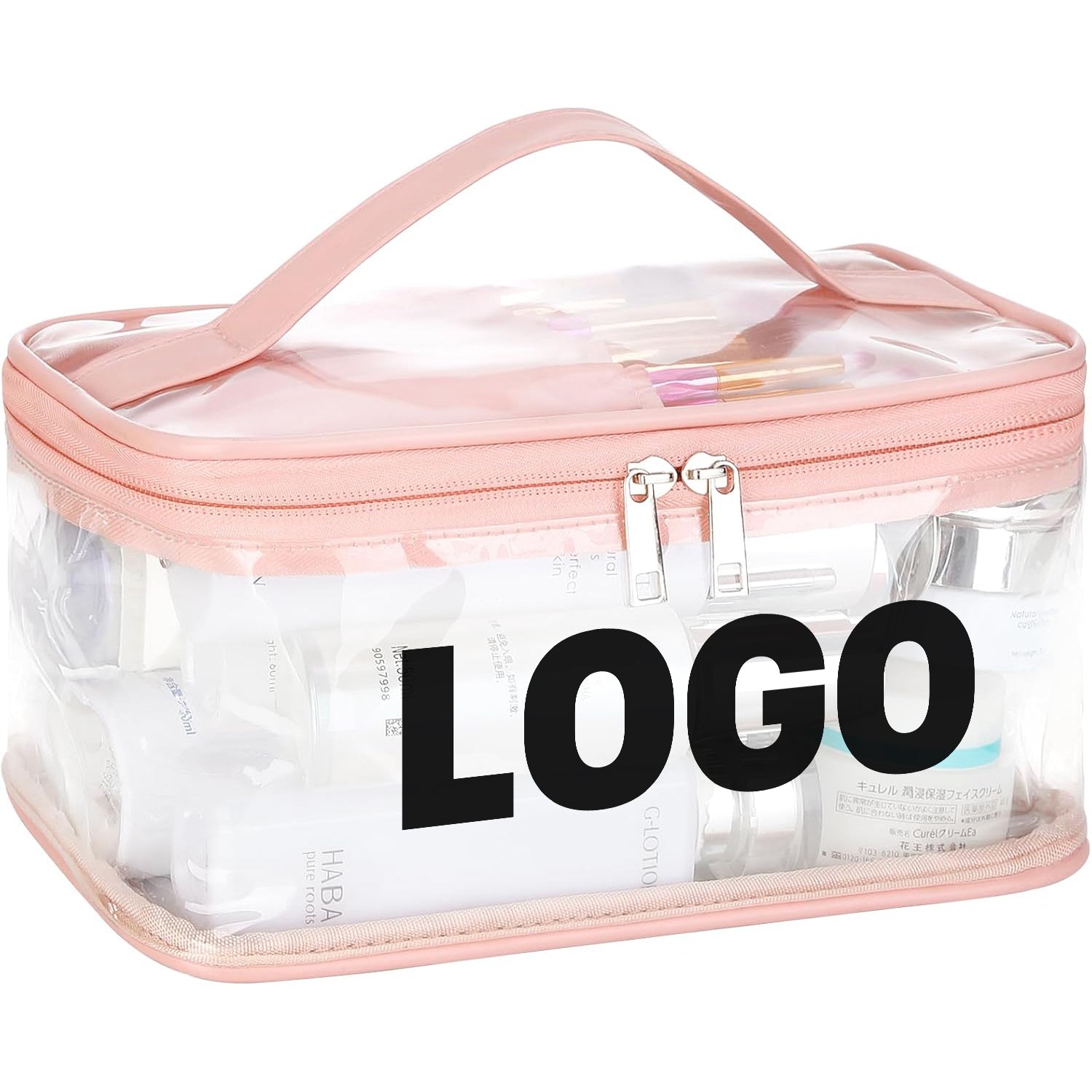 Custom Clear Makeup Bags Cosmetic Toiletry Bags for Traveling