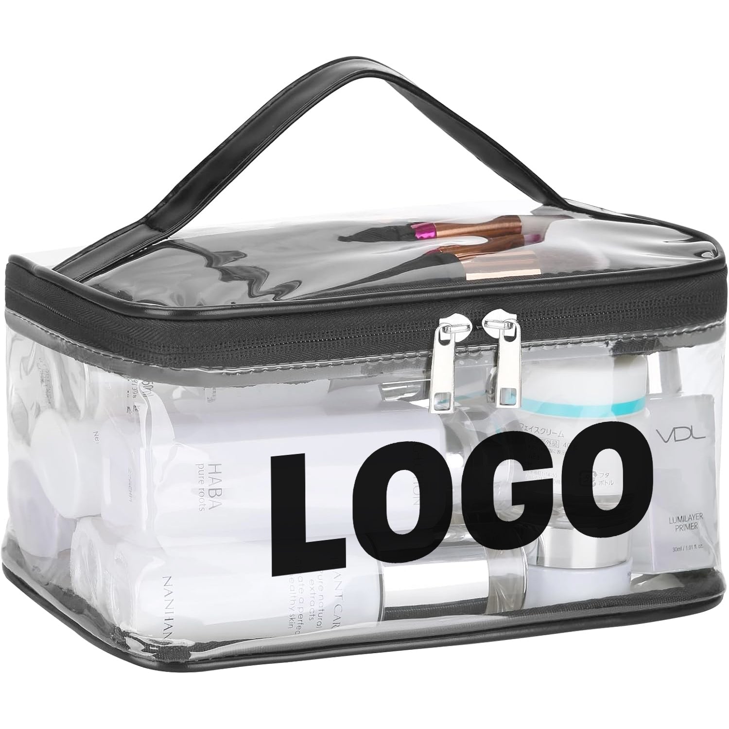 Custom Clear Makeup Bags Cosmetic Toiletry Bags for Traveling