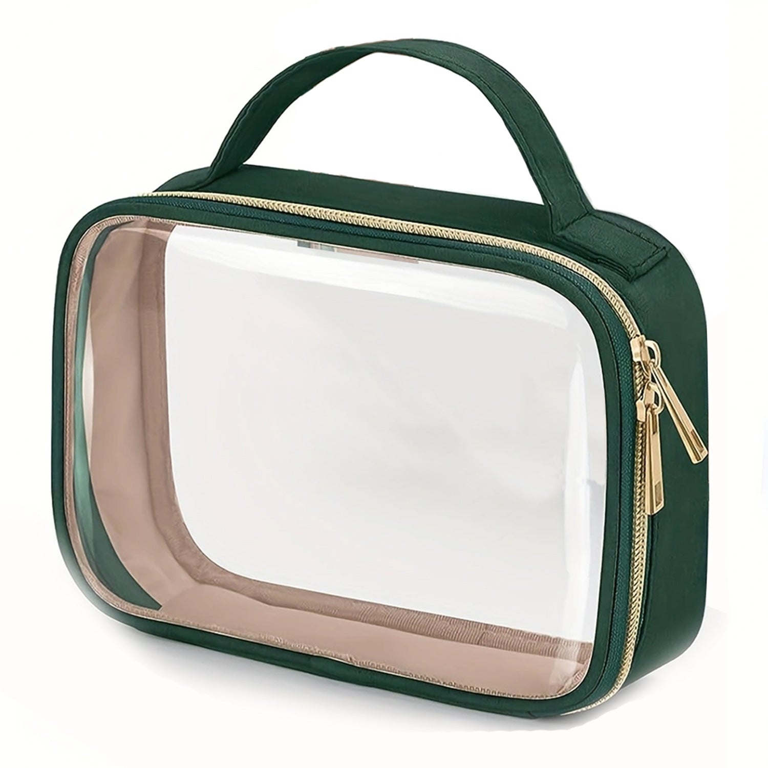 Custom Clear Makeup & Travel Organizer with Handles – TSA Approved Toiletry Bag