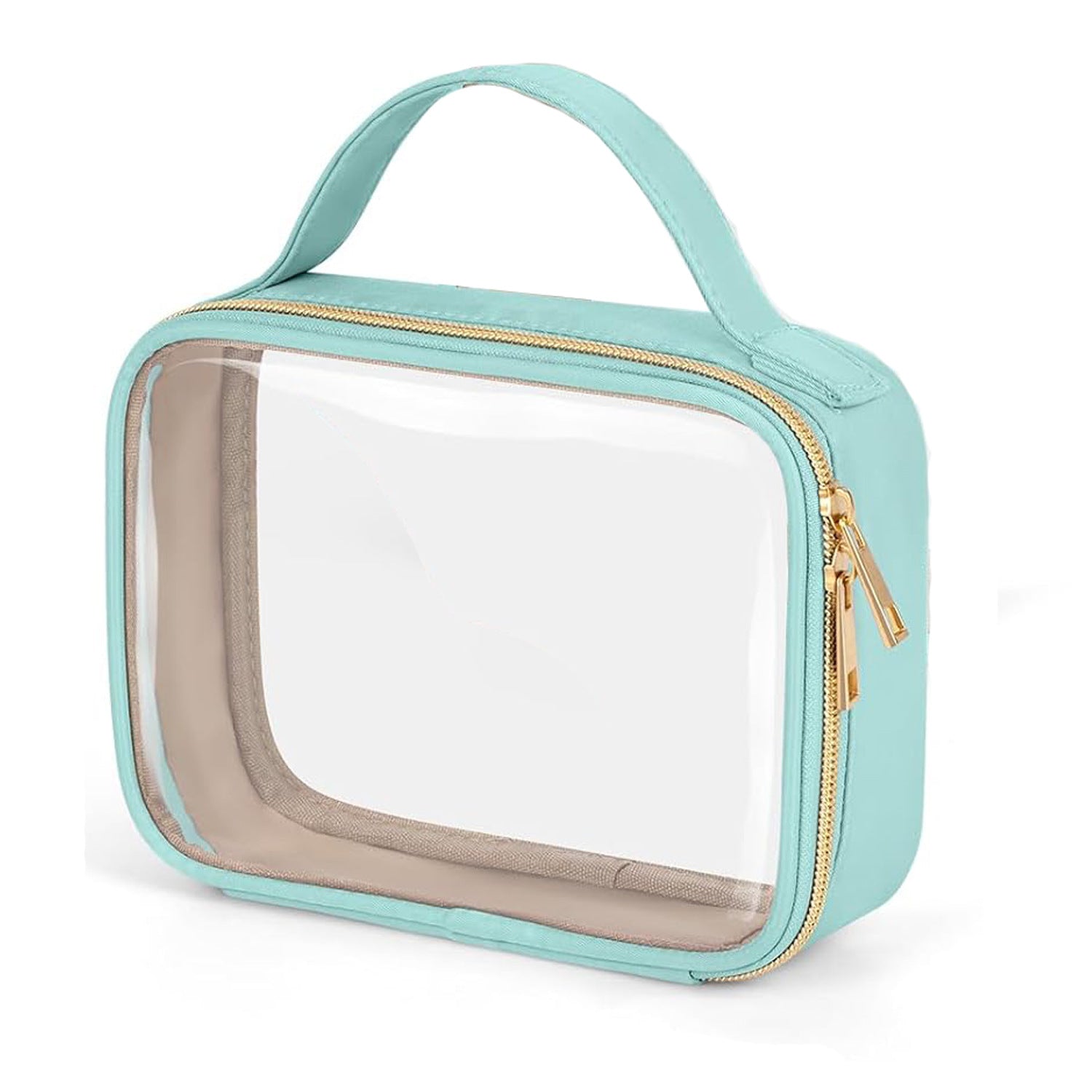 Custom Clear Makeup & Travel Organizer with Handles – TSA Approved Toiletry Bag