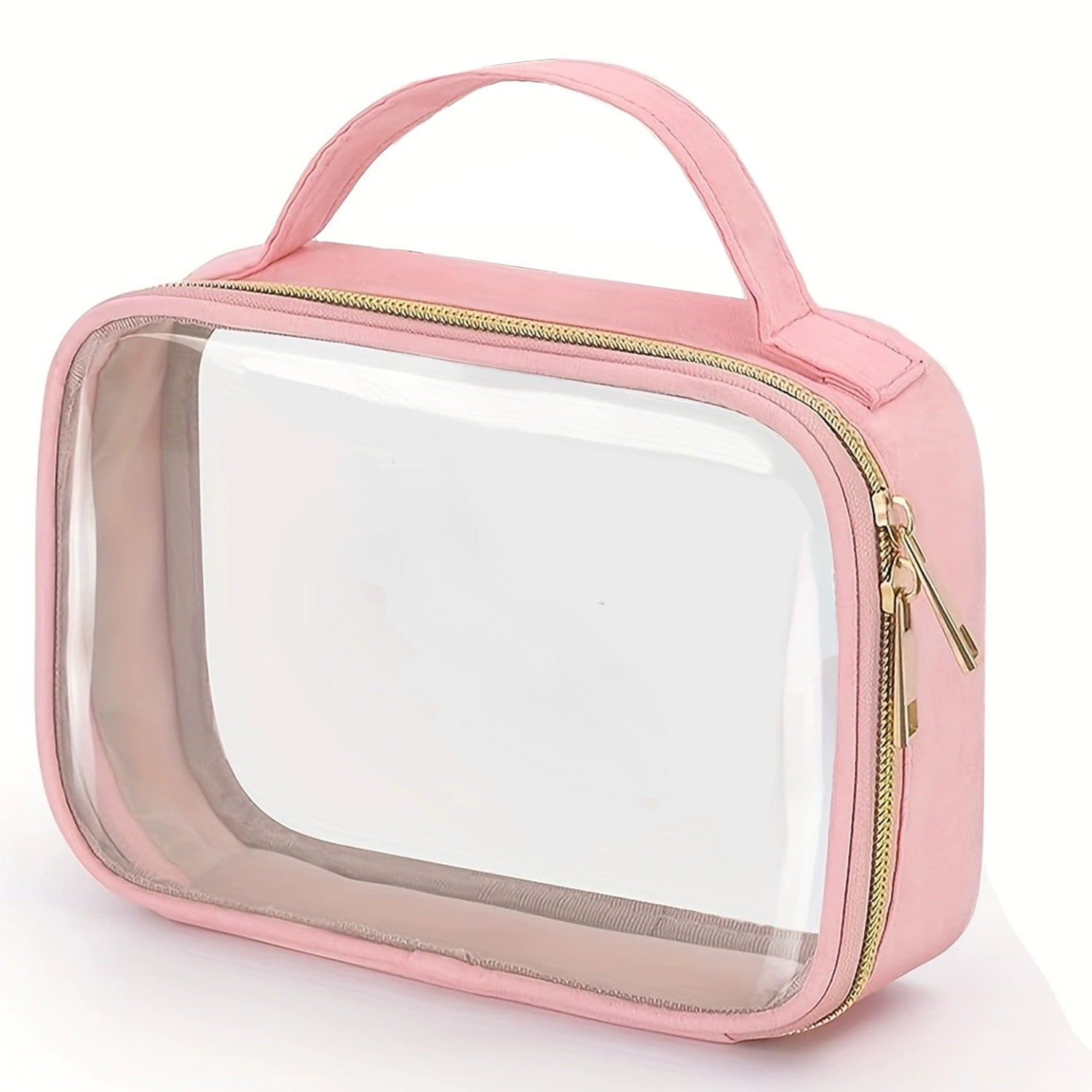 Custom Clear Makeup & Travel Organizer with Handles – TSA Approved Toiletry Bag