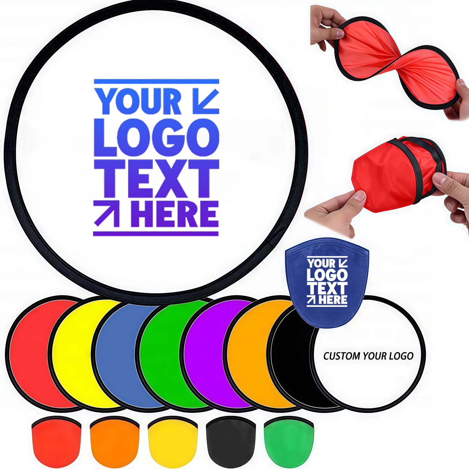 Custom Flip-Out Flyer Fans | Collapsible Nylon Promotional Fans with Logo Printing