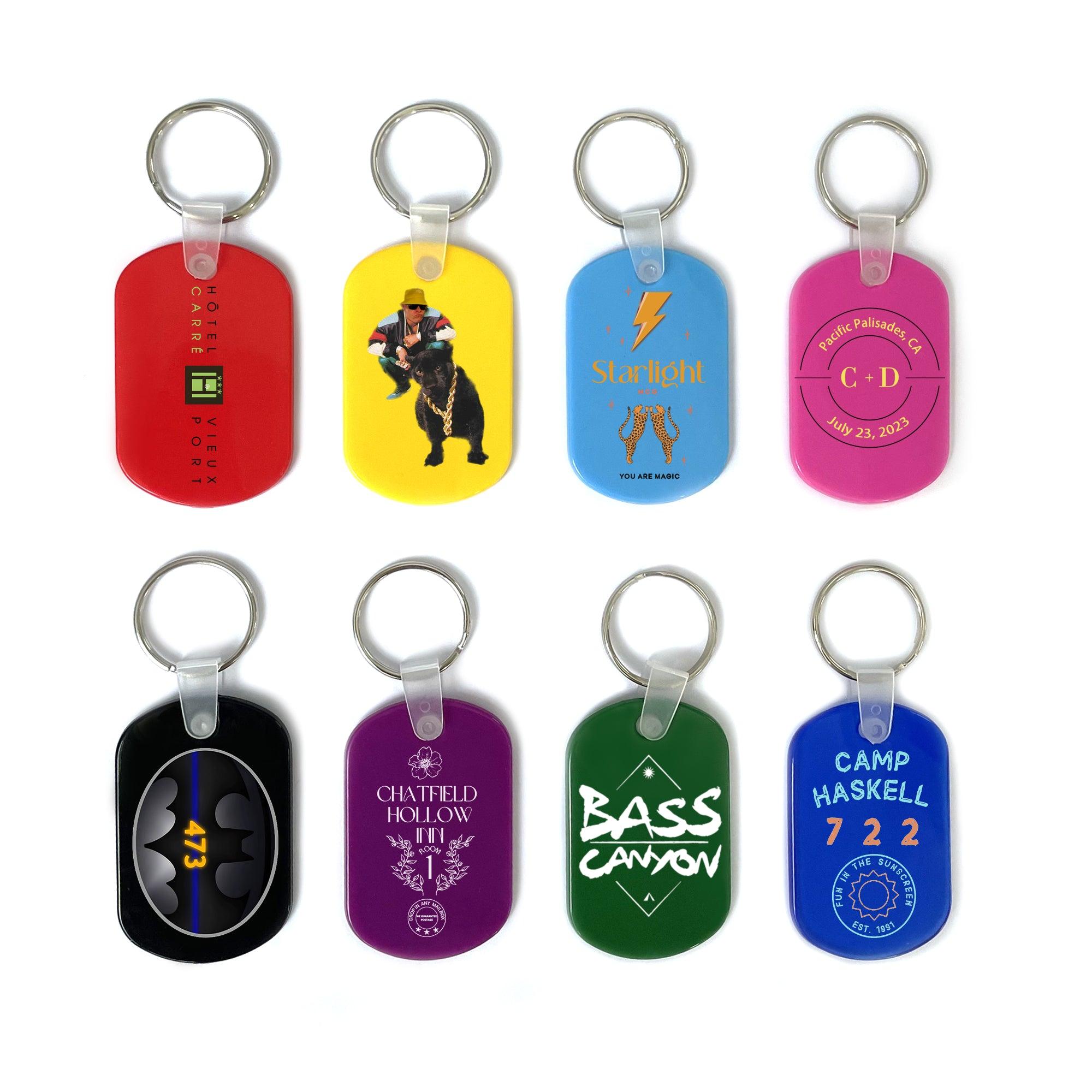 Custom Keychains PVC Plastic Key Personalized Keychains Key Tags