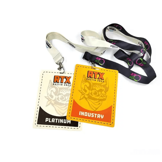 Custom Logo Full Color Lanyards - Full Color Print PVC Card