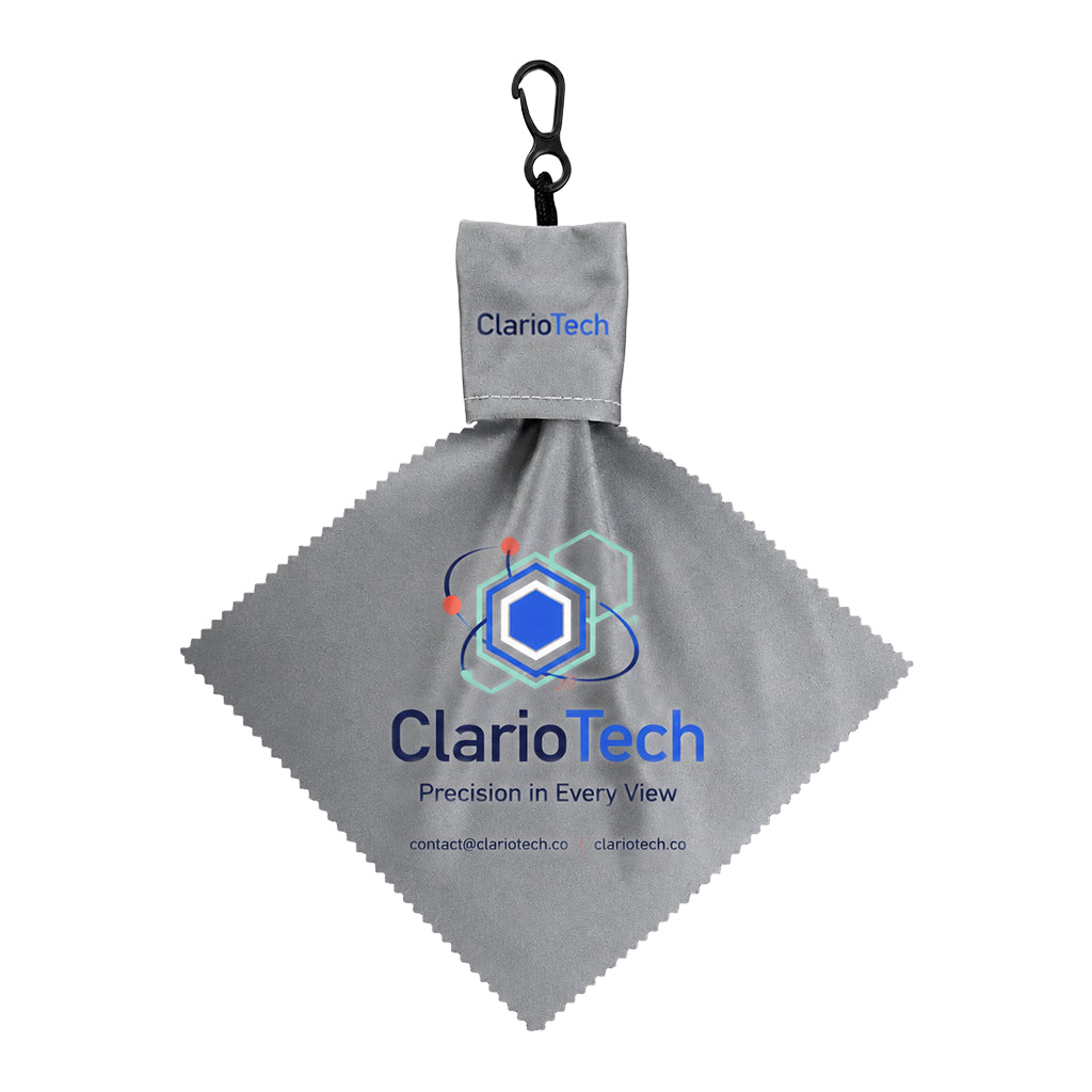 Custom Logo Microfiber Glasses Cleaning Cloth with Keychain Pouch