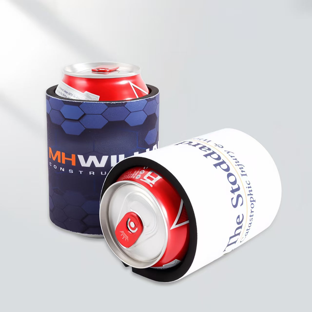 Personalized Slap Wrap Neoprene Koozies Logo Printed Party Can Coolers