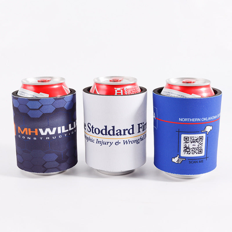 Personalized Slap Wrap Neoprene Koozies Logo Printed Party Can Coolers