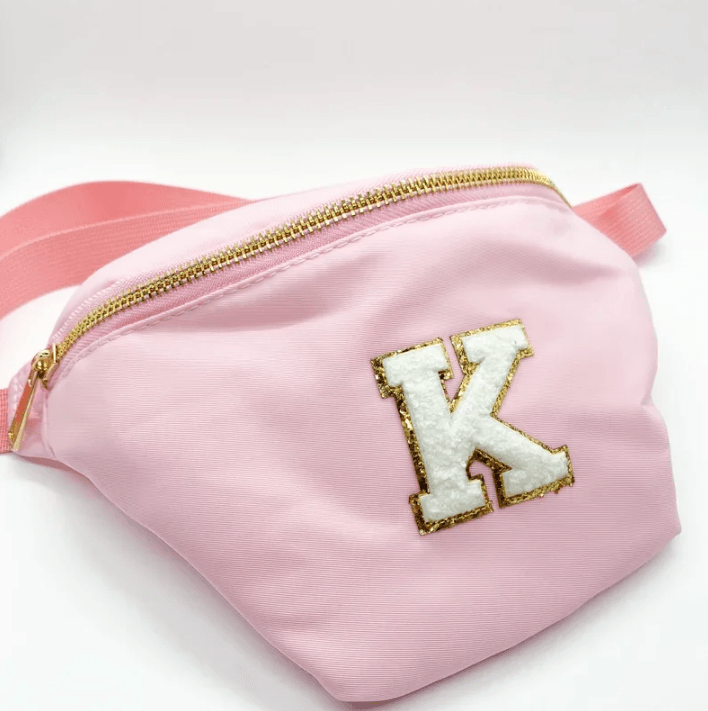 Custom A-Z Glitter Letter Heart Patch Iron On Chenille 26 English Letter Patches