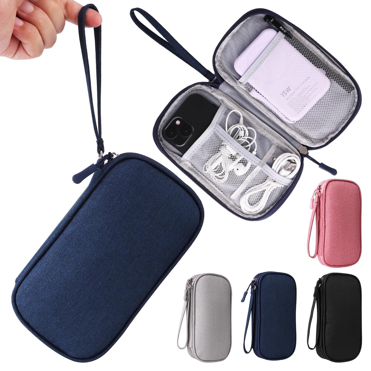 Wholesale Custom Logo Electronic Organizer Travel Case – Polyester Cable Storage Bag