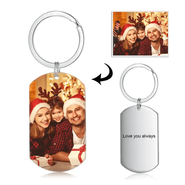 Custom Metal Keychains Any Shape Wedding Gift | Stainless Steel Keyring Promotional Products Pet Dog ID Tag