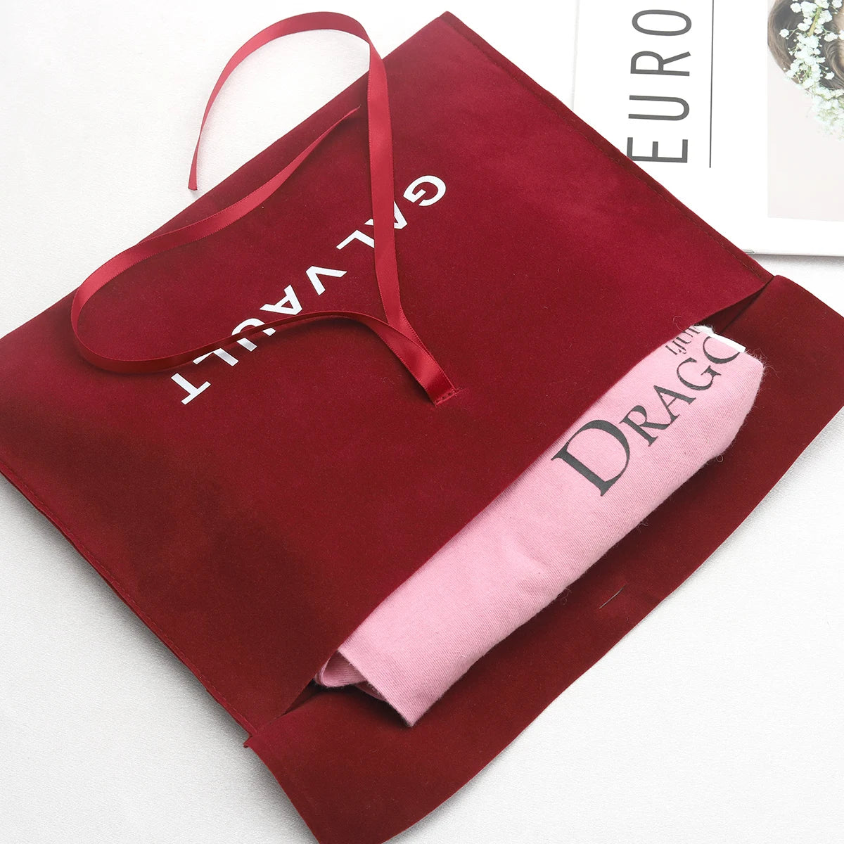 Custom Logo Envelope Dust Bag for Jewelry, Gifts, Cosmetics, and Handbags