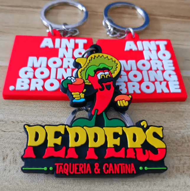 Wholesale 3d Soft Pvc Silicone Die Cut Keyring Rubber Custom Logo Keychain