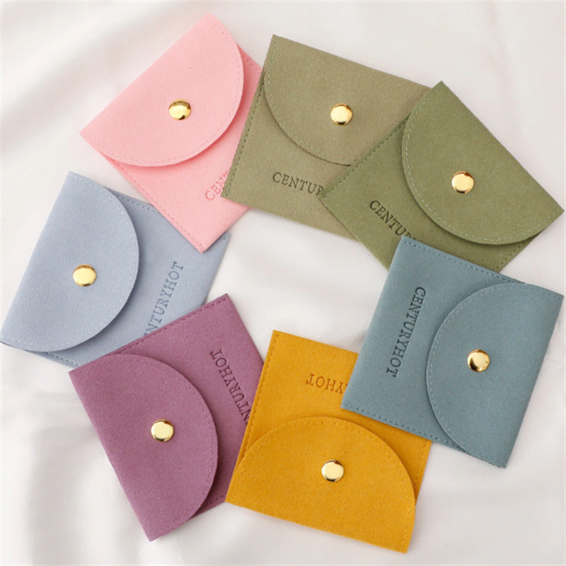 Custom Logo Microfiber Envelope Packaging Jewelry Pouches with Insert Cards