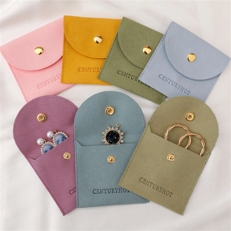Custom Logo Microfiber Envelope Packaging Jewelry Pouches with Insert Cards