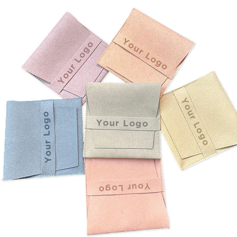 Custom Microfiber Jewelry Envelope Style Pouches with Logo