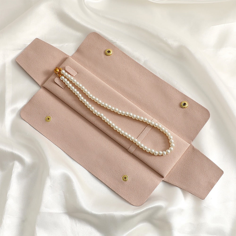 Custom Logo Microfiber Jewelry Pouches – Rectangle Necklace Packaging Bags