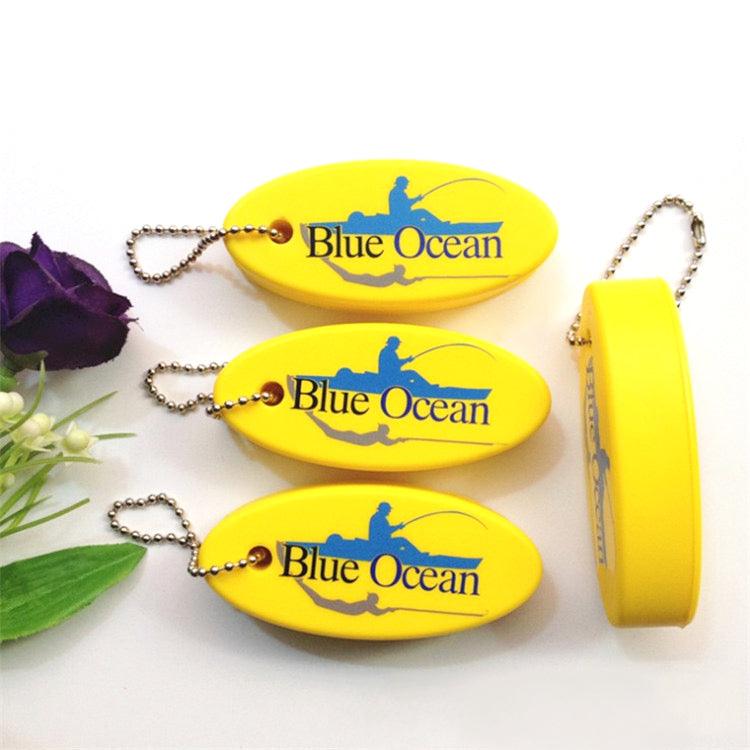 Personalized Printed Oval PU Foam Float Rite Boat Key Chain For Promo