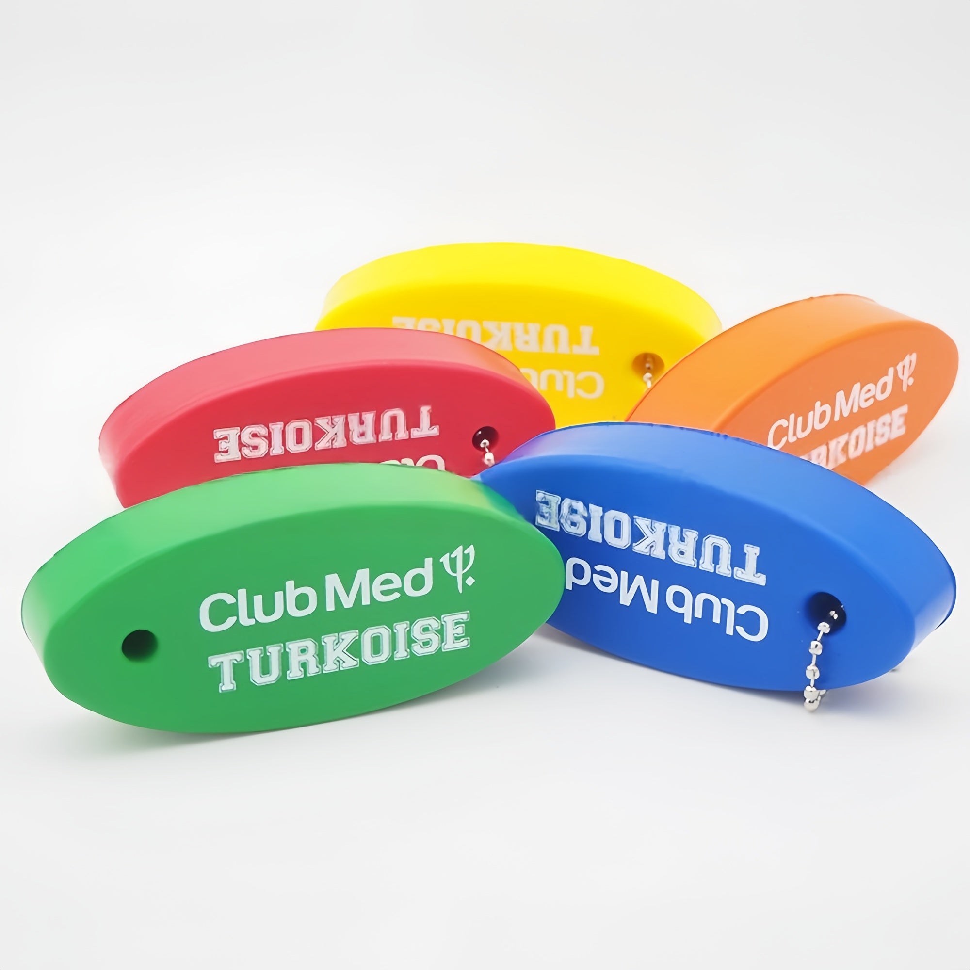 Personalized Printed Oval PU Foam Float Rite Boat Key Chain For Promo