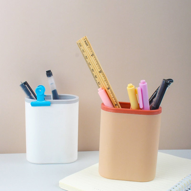 Custom Logo Pen Cup Personalized Desk Caddy Multi-Functional Box