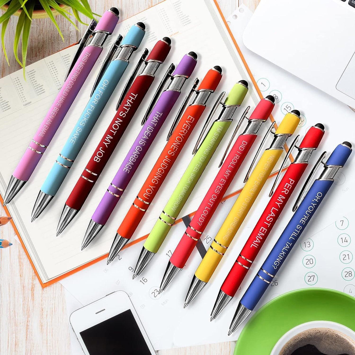 Metallic Cirrus Stylus Pen with Grip & Custom Personalized Pens For Office