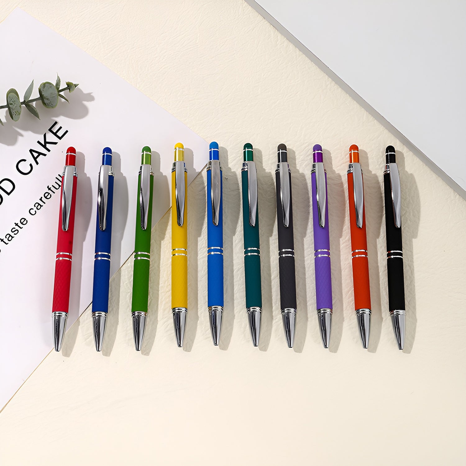 Custom Bright Soft Touch Pens & Personalized Gentle-Touch Pens for Event