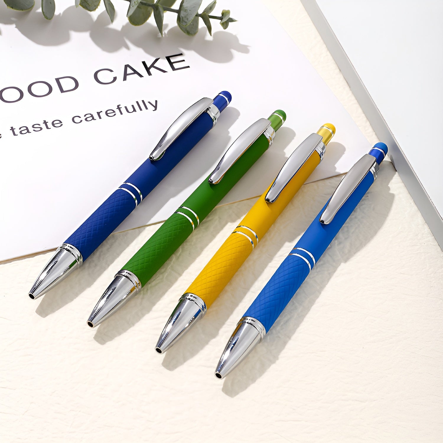 Custom Bright Soft Touch Pens & Personalized Gentle-Touch Pens for Event