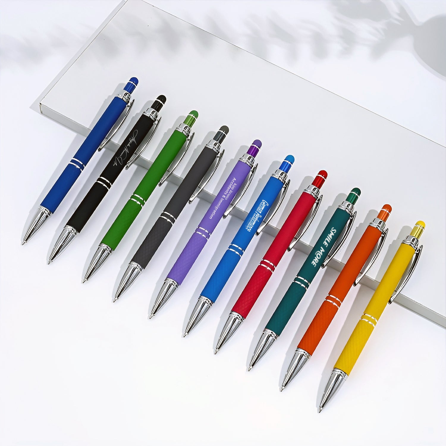 Custom Bright Soft Touch Pens & Personalized Gentle-Touch Pens for Event