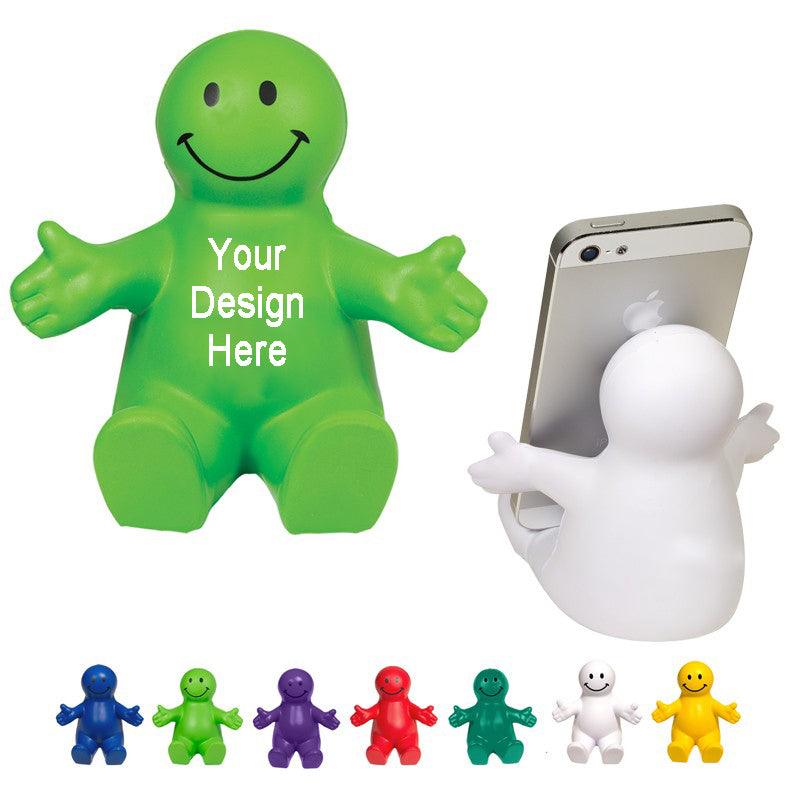 50pcs Smile Face Stress Reliever Phone Holders Happy Dude Phone Stand