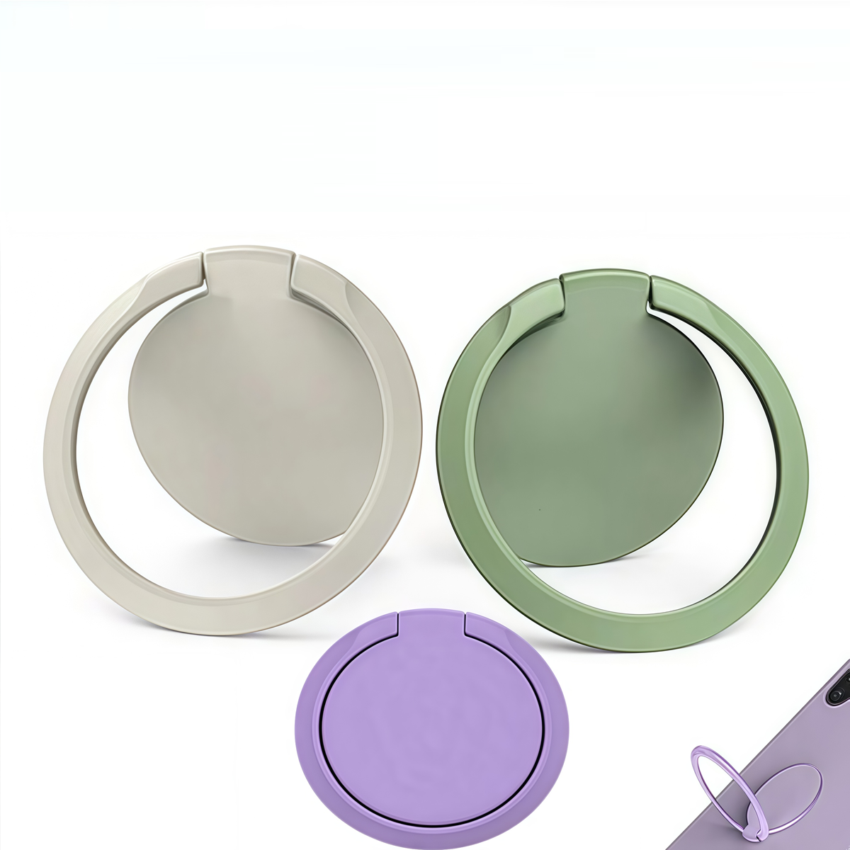 200 Custom Ultra Thin Cell Phone Ring Stand | Metal Smartphone Ring Holder with Logo