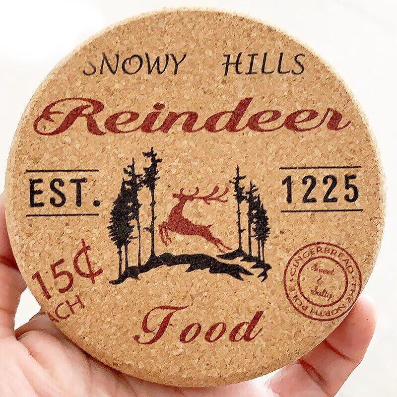 Custom Printed Natural Cork Coasters Circle Square Shape Drinking Coaster