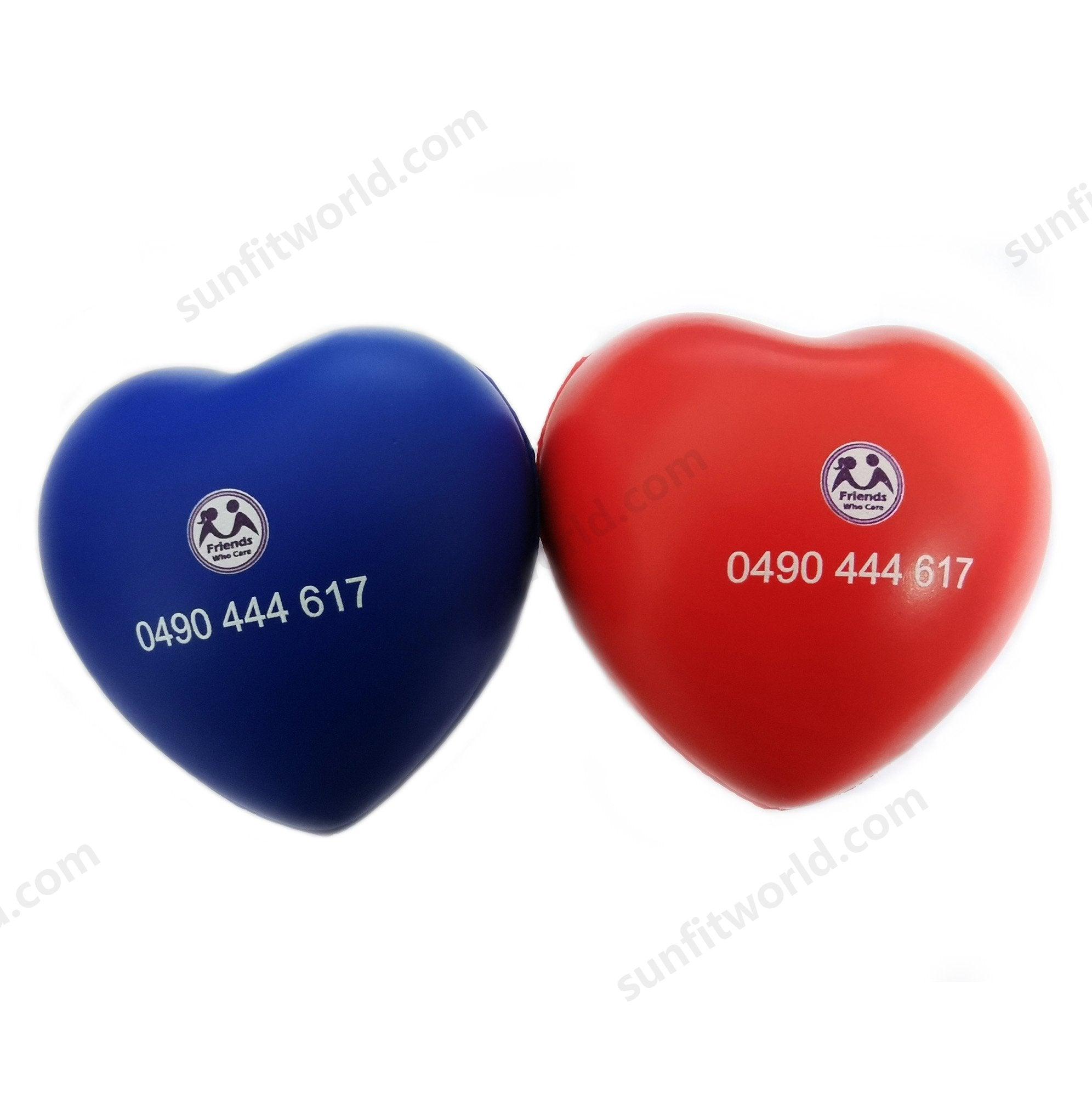 Bulk Custom Logo Pu Foam Heart Stress Reliever Ball For Valentine's Day