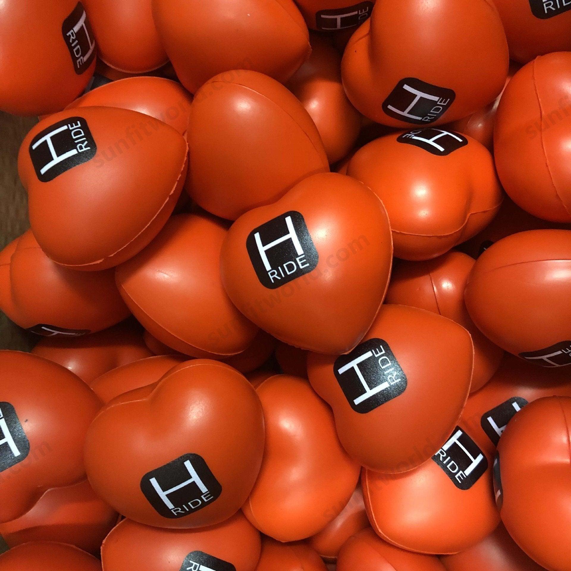 Bulk Custom Logo Pu Foam Heart Stress Reliever Ball For Valentine's Day