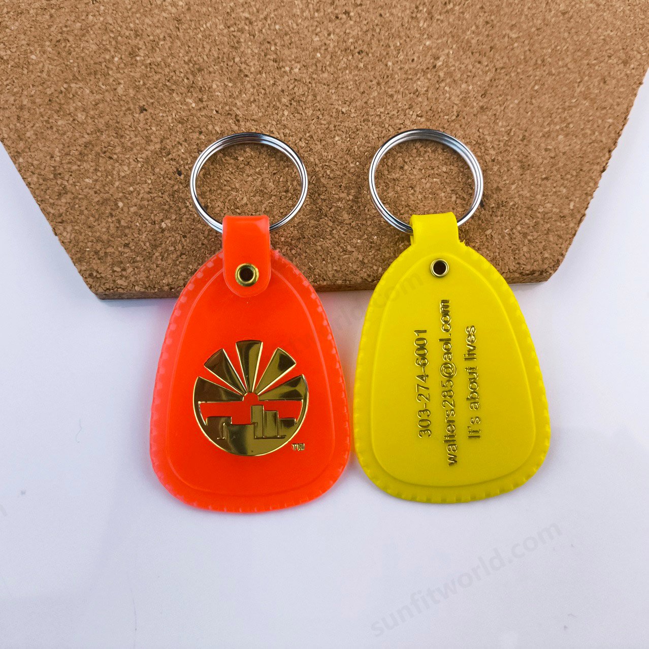 500pcs Vintage Gold Foil Saddle Keychain Key Tag | Designer Keychain Logo